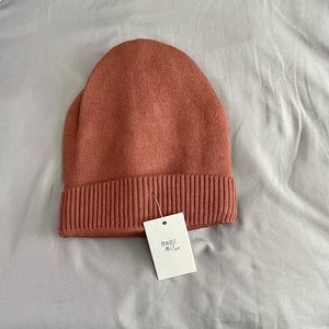 warm cotton brown beanie